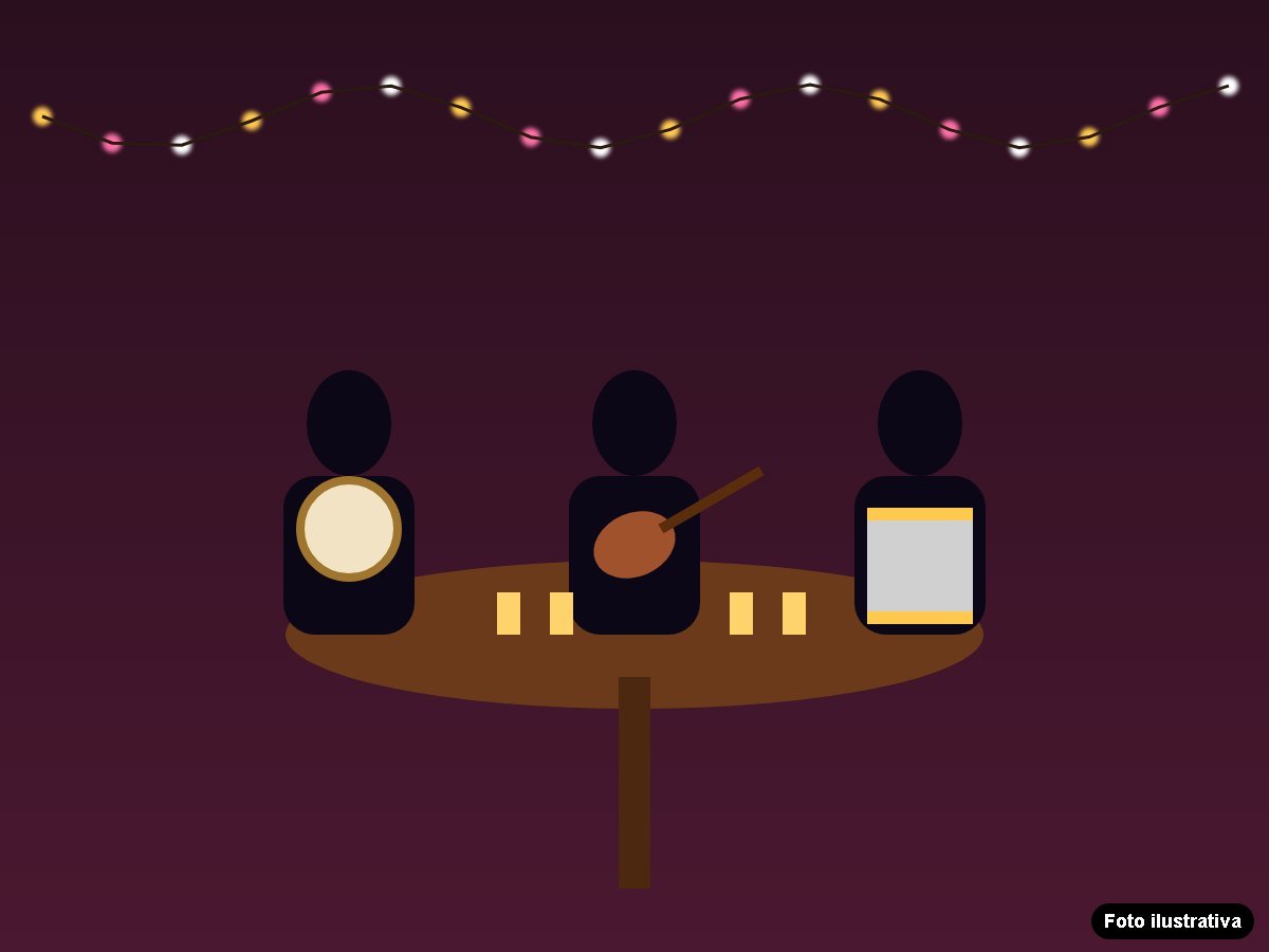 Roda de samba com os amigos